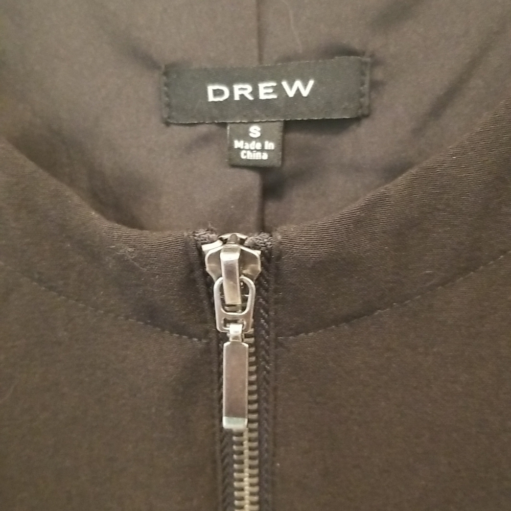 💕DREW💕 Cape Zip Up Blazer Black Small S - Picture 5 of 9